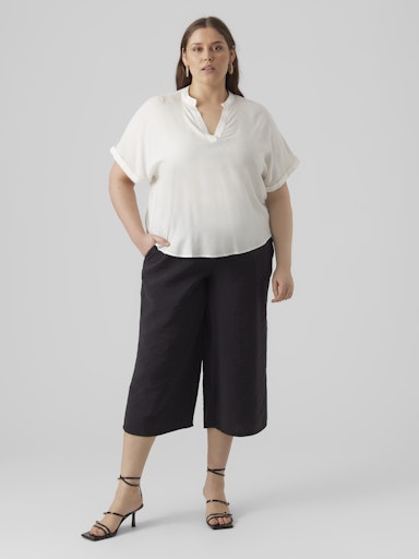 Blouses korte mouw wit VERO MODA Curve