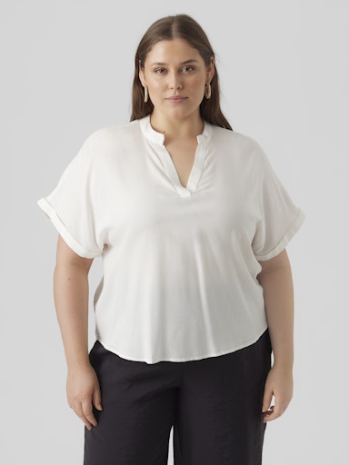 Blouses korte mouw wit VERO MODA Curve