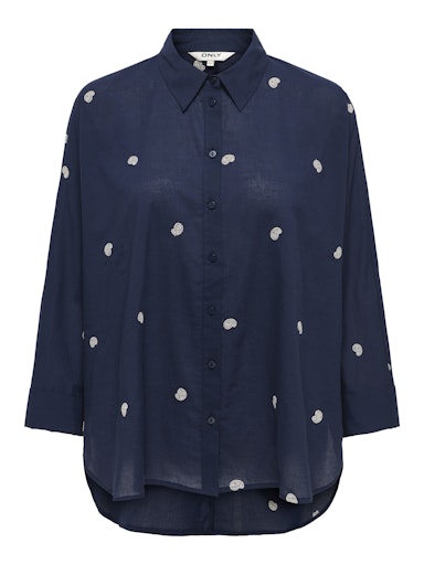 Blouses lange mouw navy ONLY Carmakoma