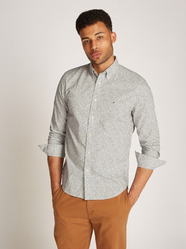 Hemden lange mouw beige Tommy Hilfiger