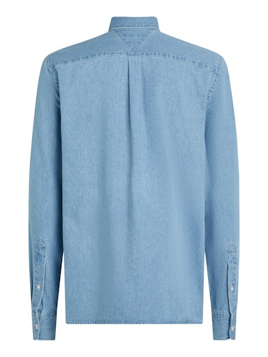 Hemden lange mouw blauw Tommy Hilfiger