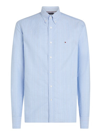 Hemden lange mouw blauw Tommy Hilfiger