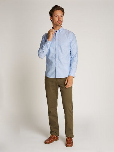 Hemden lange mouw blauw Tommy Hilfiger