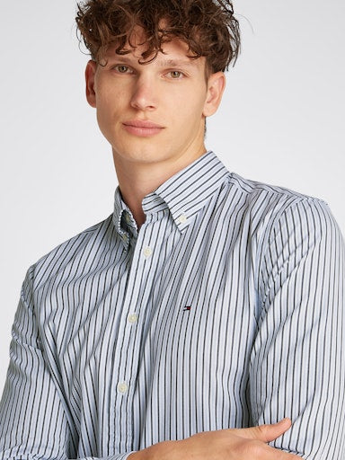 Hemden lange mouw blauw Tommy Hilfiger