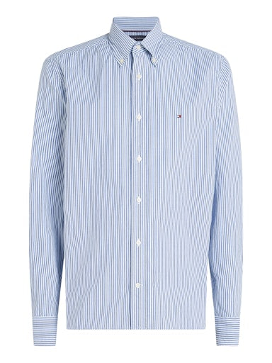 Hemden lange mouw blauw Tommy Hilfiger