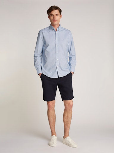 Hemden lange mouw blauw Tommy Hilfiger