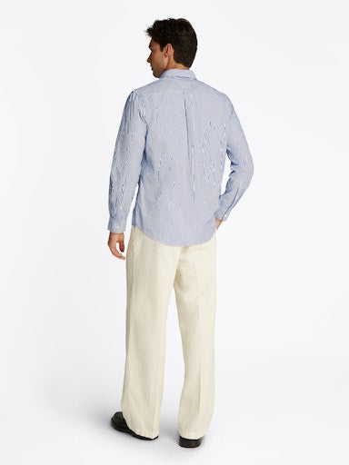 Hemden lange mouw blauw Tommy Hilfiger