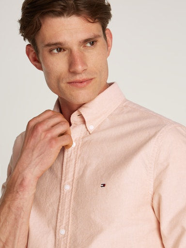 Hemden lange mouw oranje Tommy Hilfiger