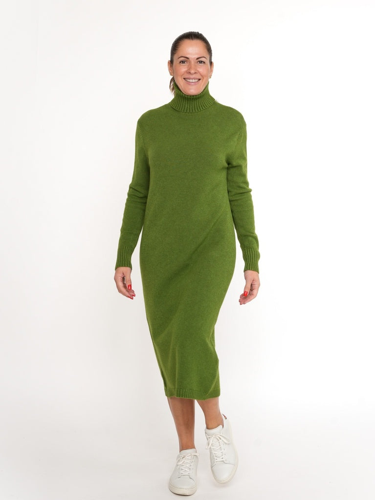 Jurken lange mouw groen BLACK ROSE