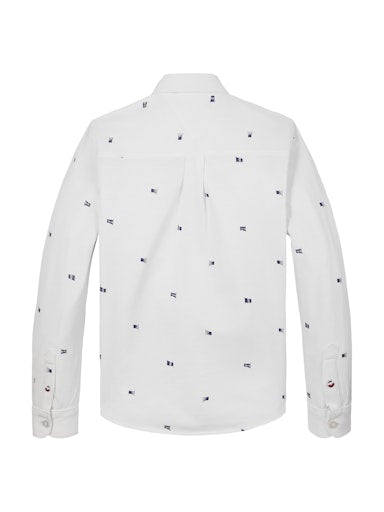 Hemden lange mouw wit Tommy Hilfiger