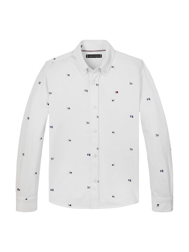 Hemden lange mouw wit Tommy Hilfiger