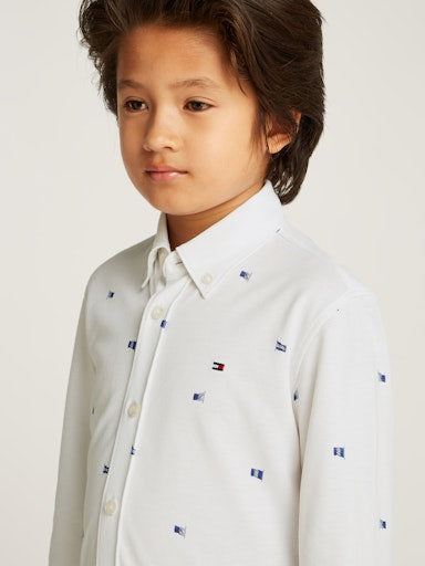 Hemden lange mouw wit Tommy Hilfiger