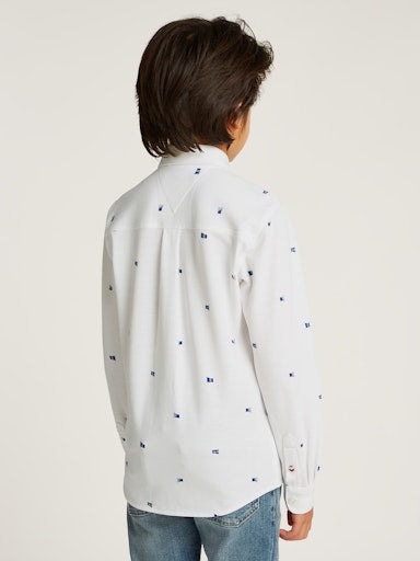 Hemden lange mouw wit Tommy Hilfiger