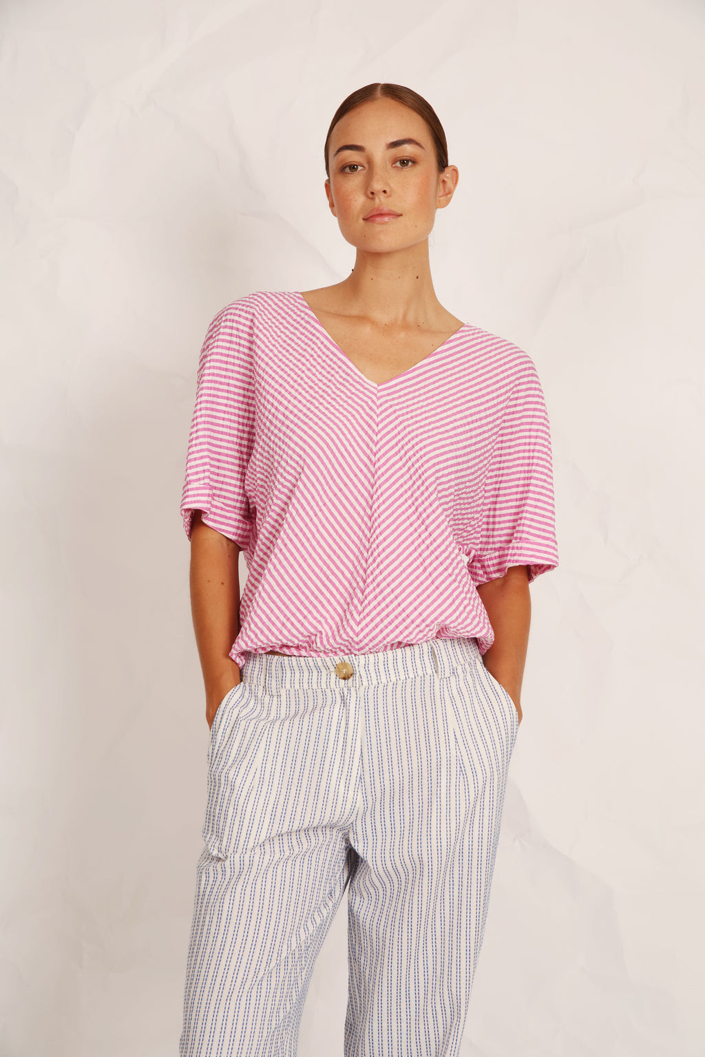 Blouses lange mouw roze Hampton Bays