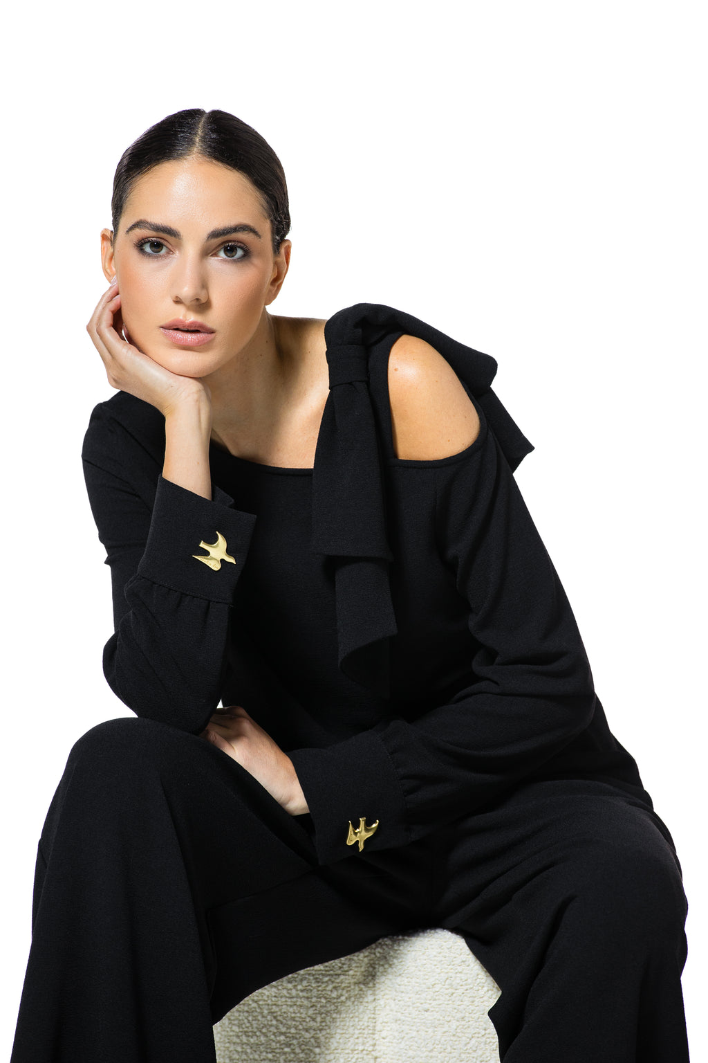 Blouses lange mouw zwart Caroline Biss