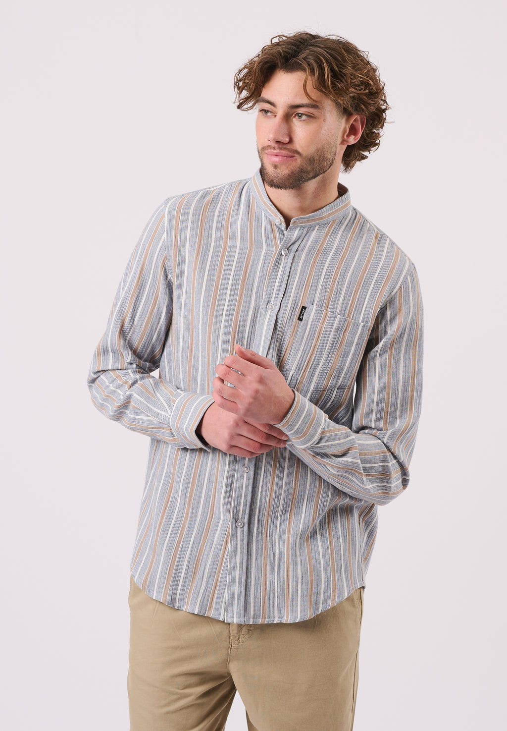 Hemden lange mouw beige ANTWRP