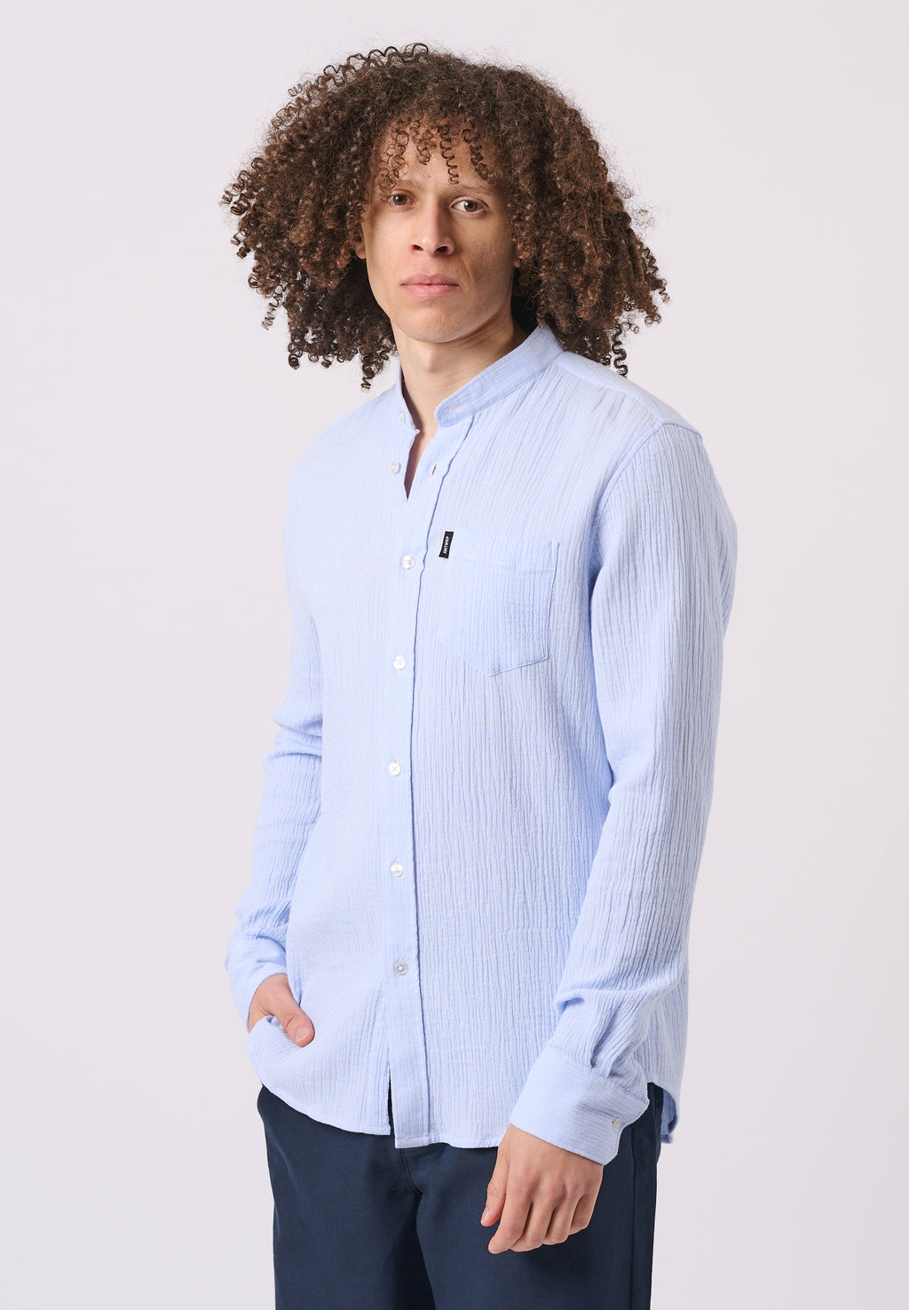 Hemden lange mouw blauw ANTWRP