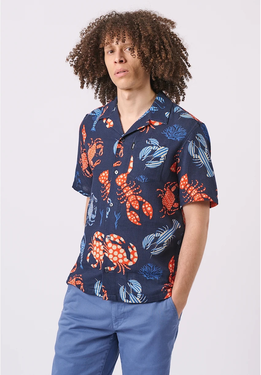 Hemden korte mouw navy ANTWRP