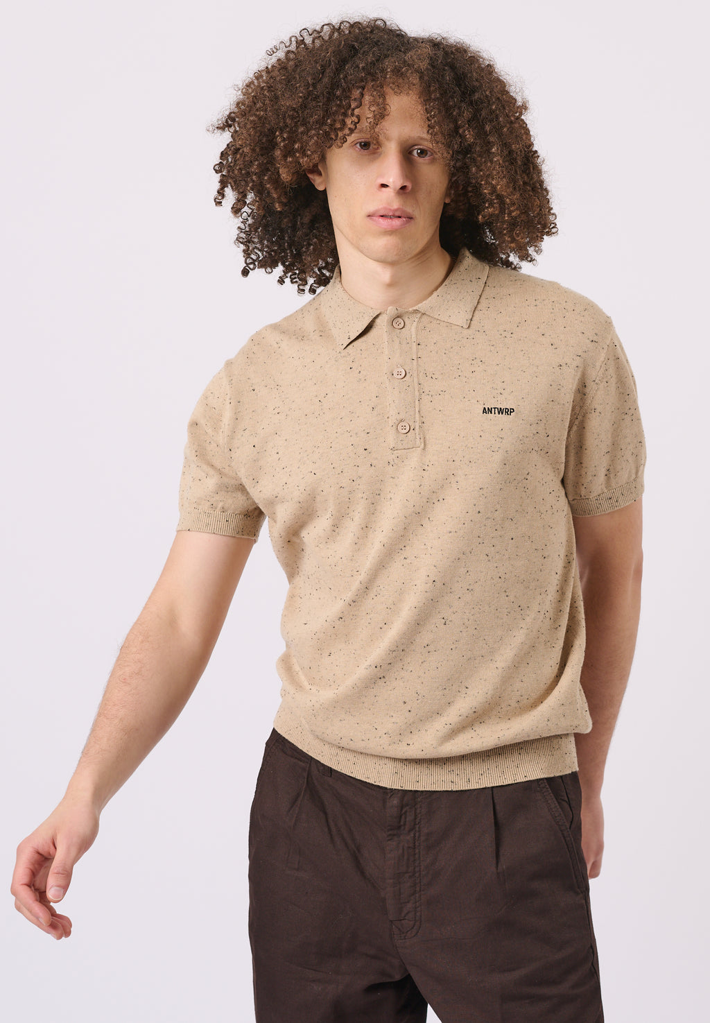 Polo's korte mouw beige ANTWRP