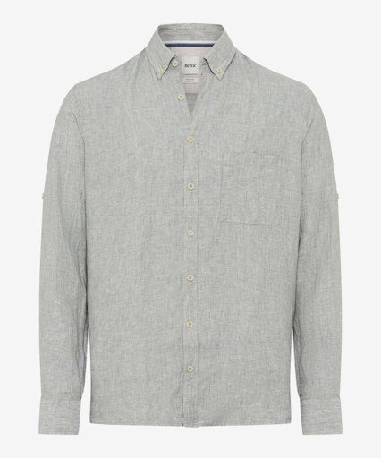 Hemden lange mouw groen BRAX