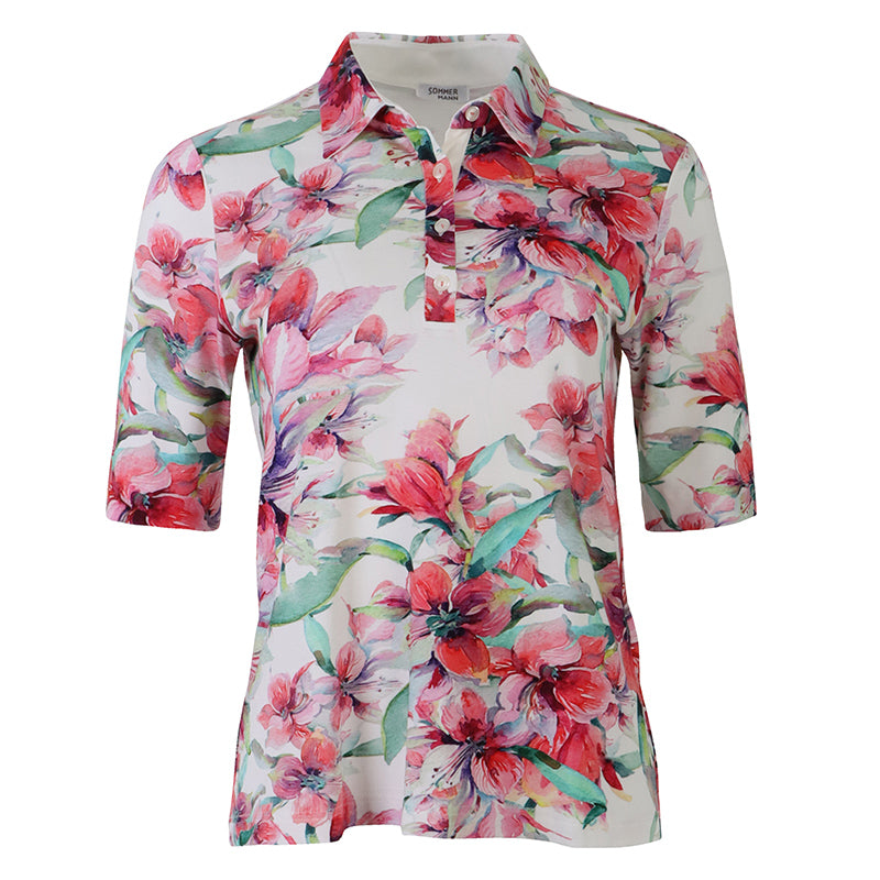 Polo's korte mouw rood Sommermann