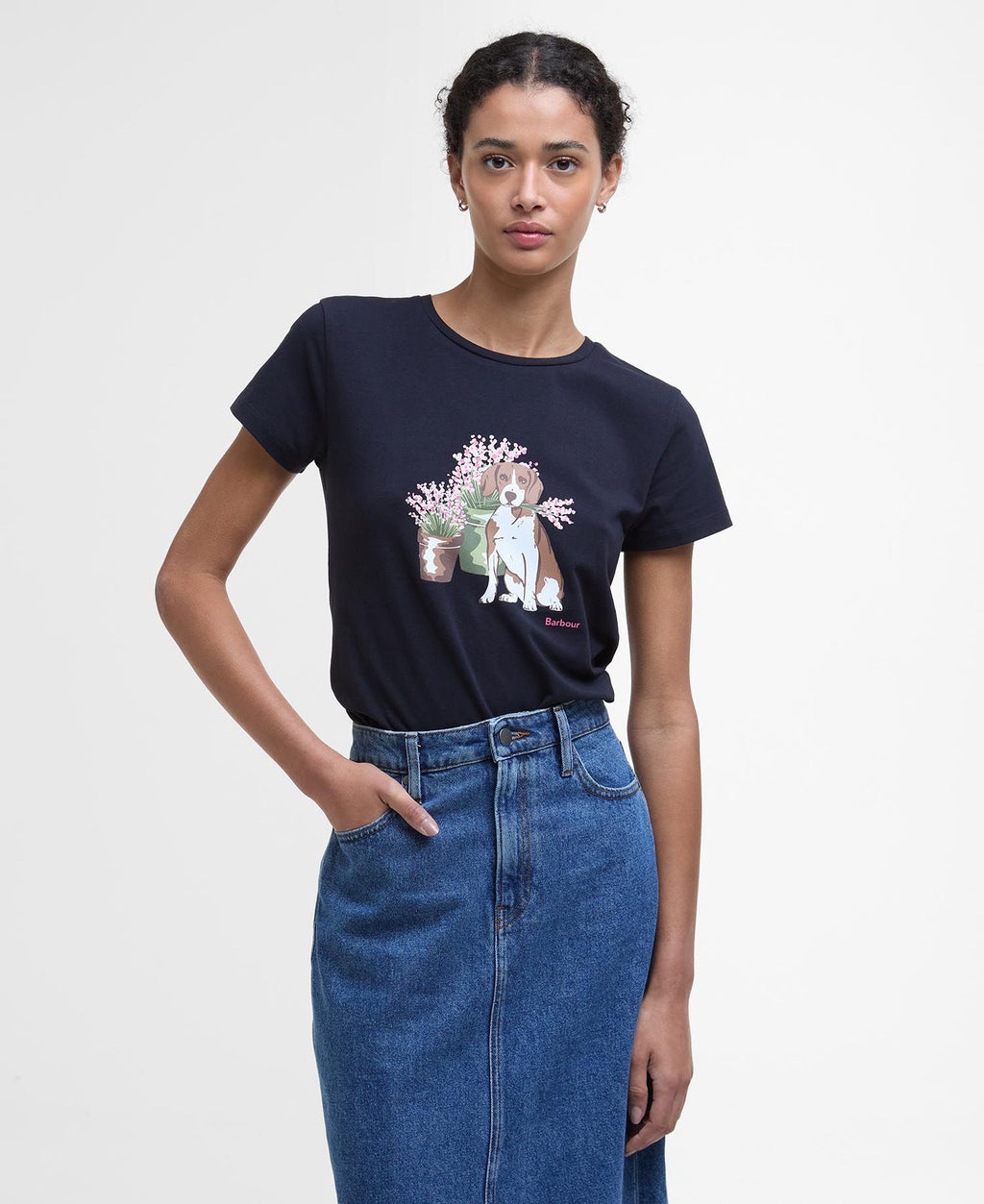 T-shirts korte mouw navy Barbour