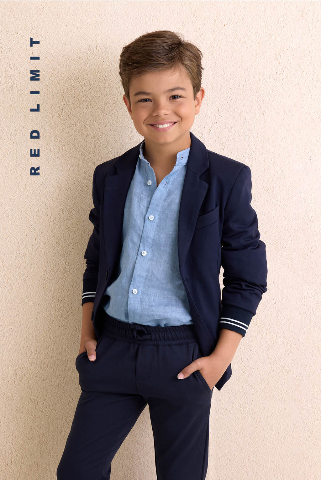 Hemden lange mouw blauw Red Limit