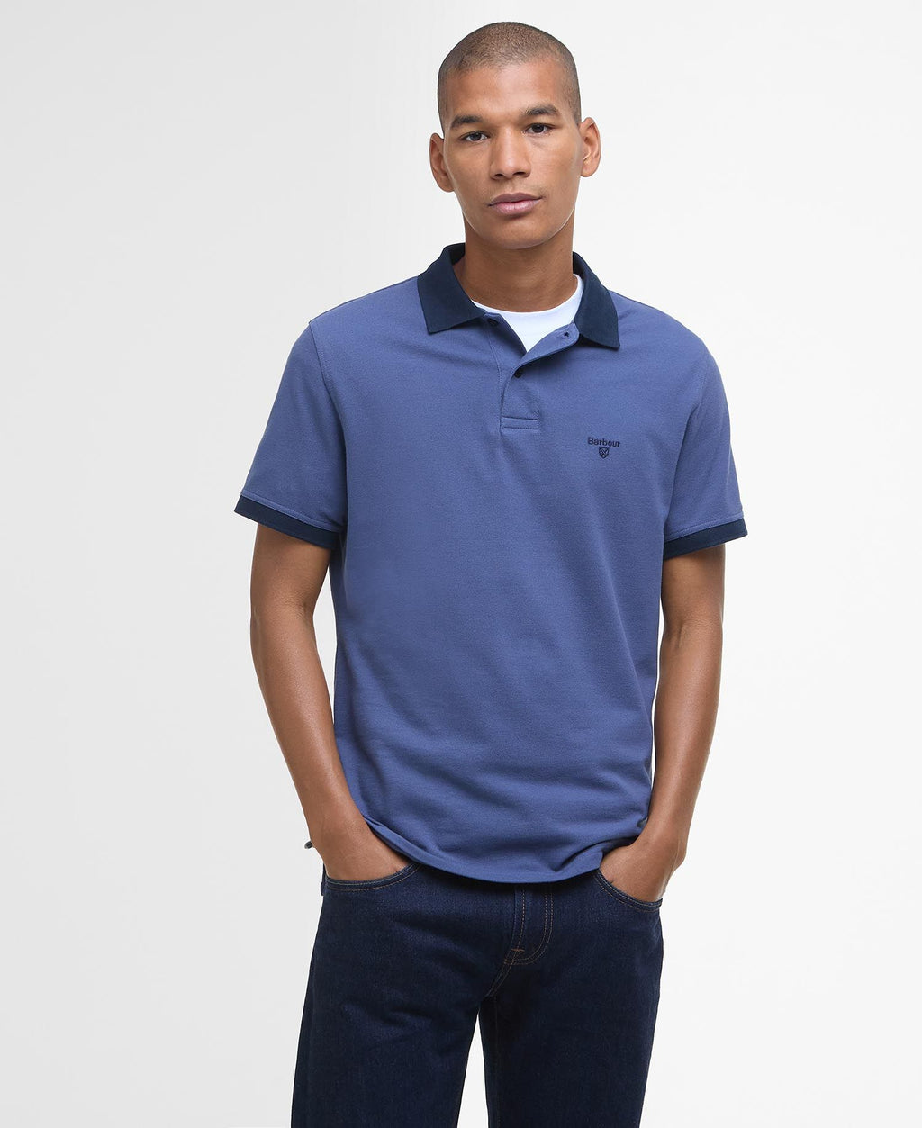 Polo's korte mouw blauw Barbour