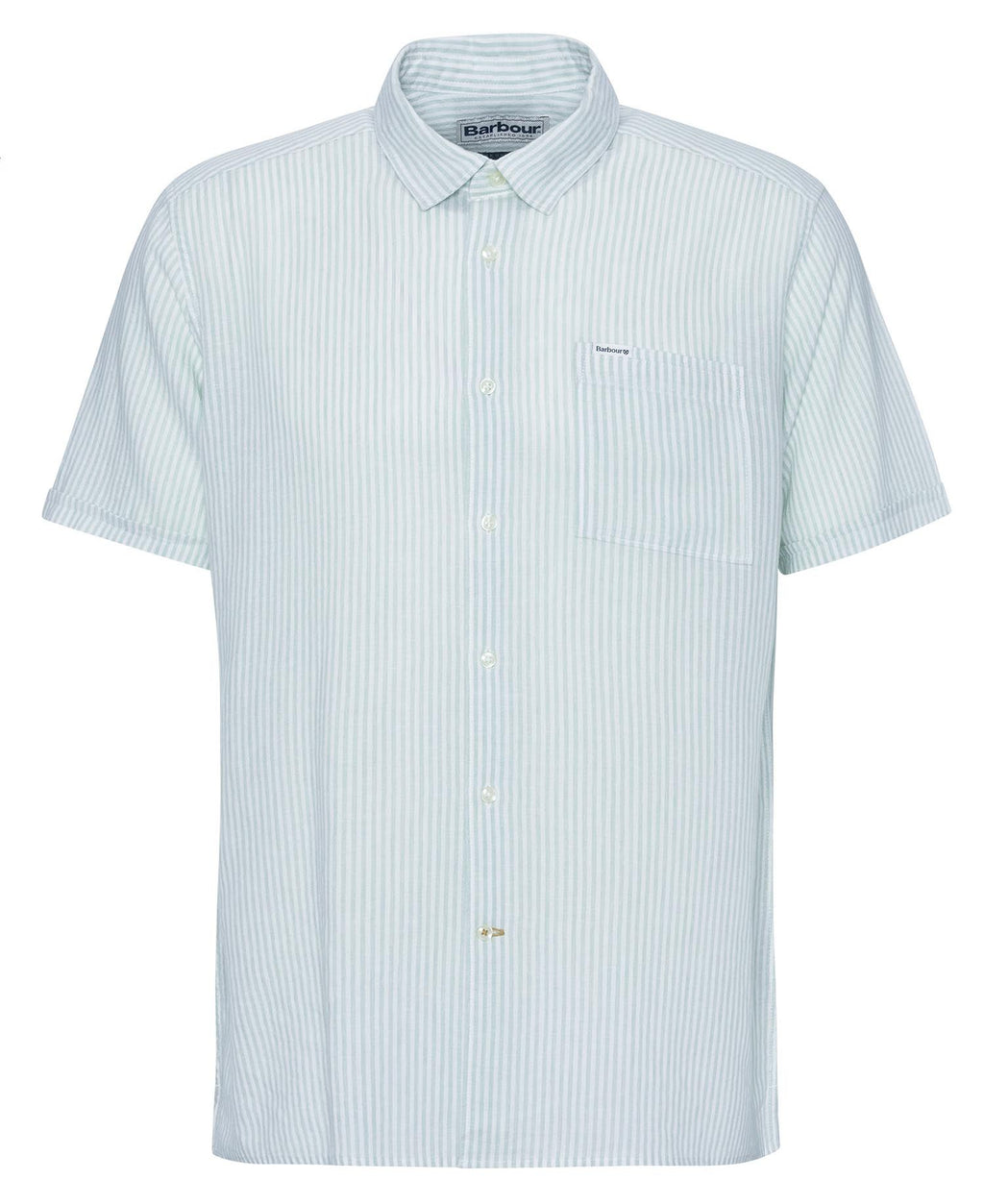 Hemden korte mouw groen Barbour