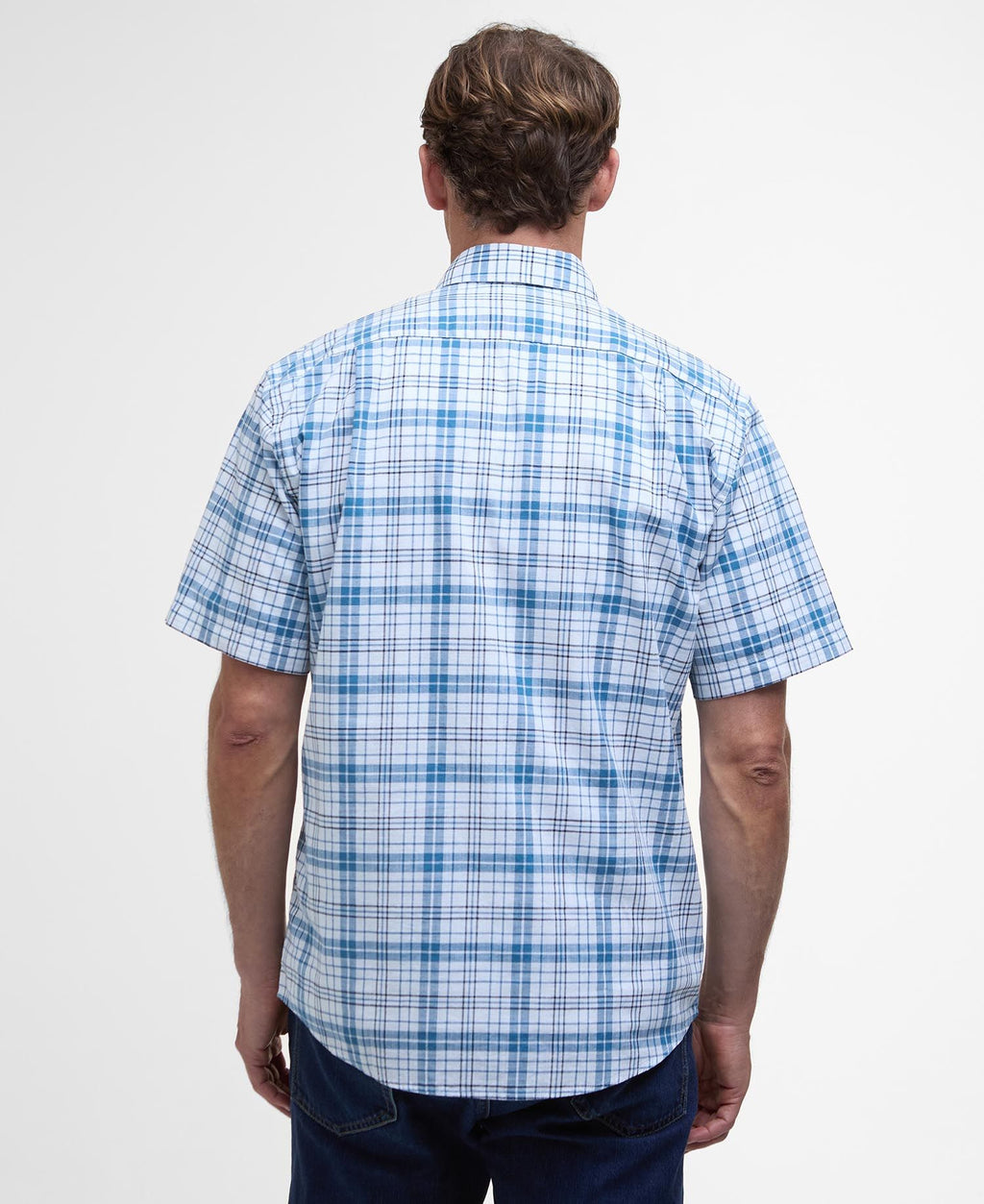 Hemden korte mouw blauw Barbour