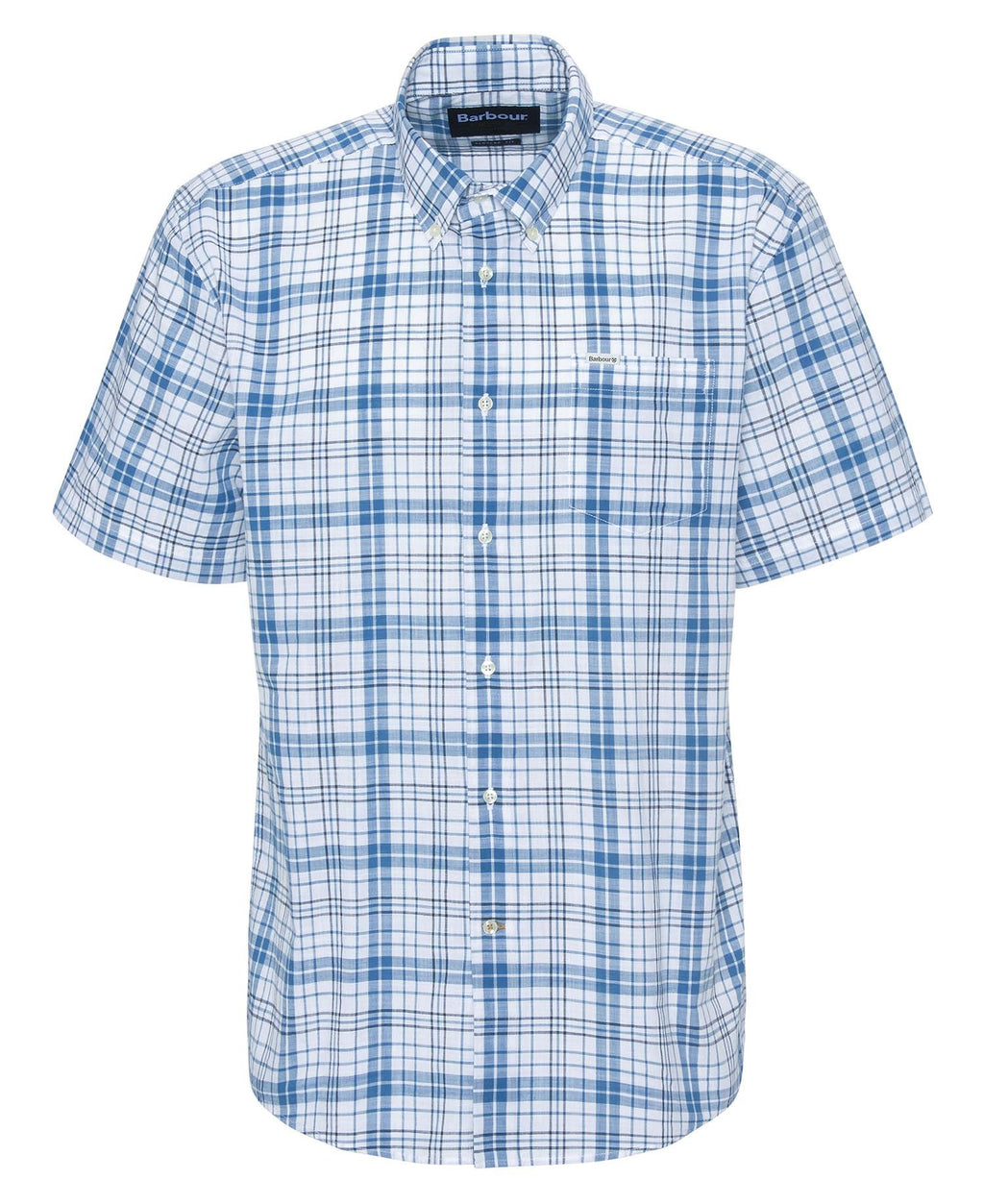 Hemden korte mouw blauw Barbour