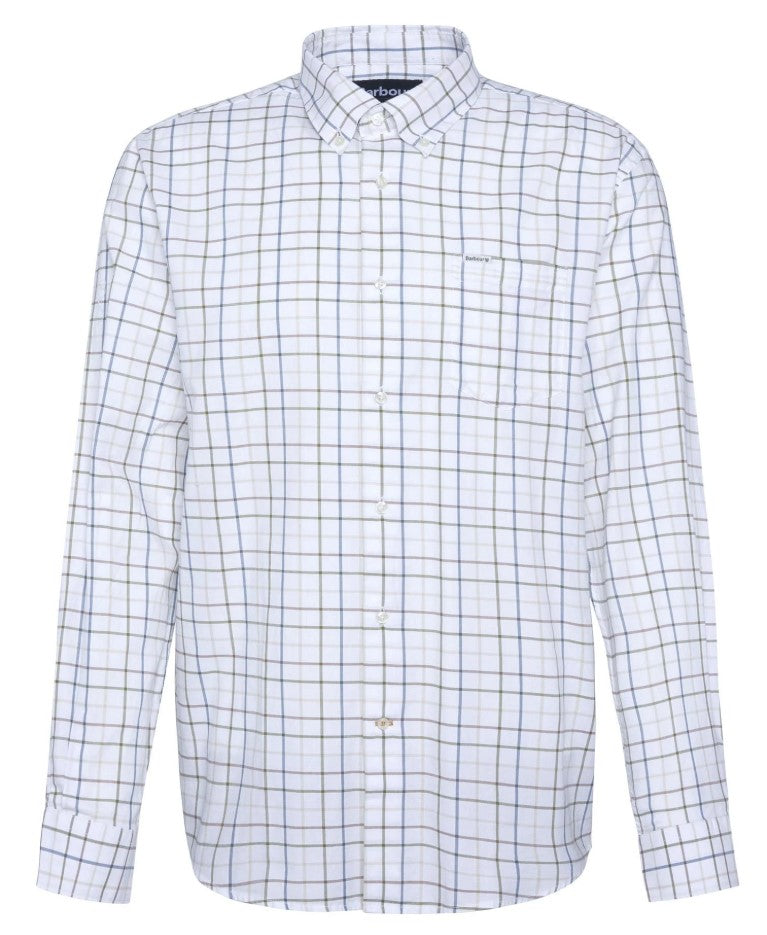 Hemden lange mouw groen Barbour