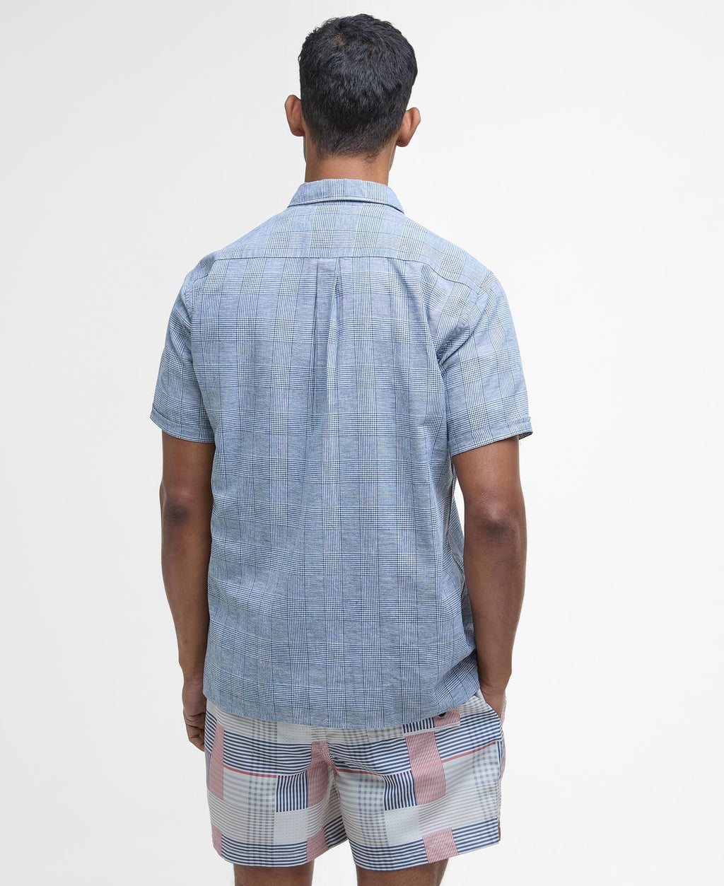 Hemden korte mouw navy Barbour