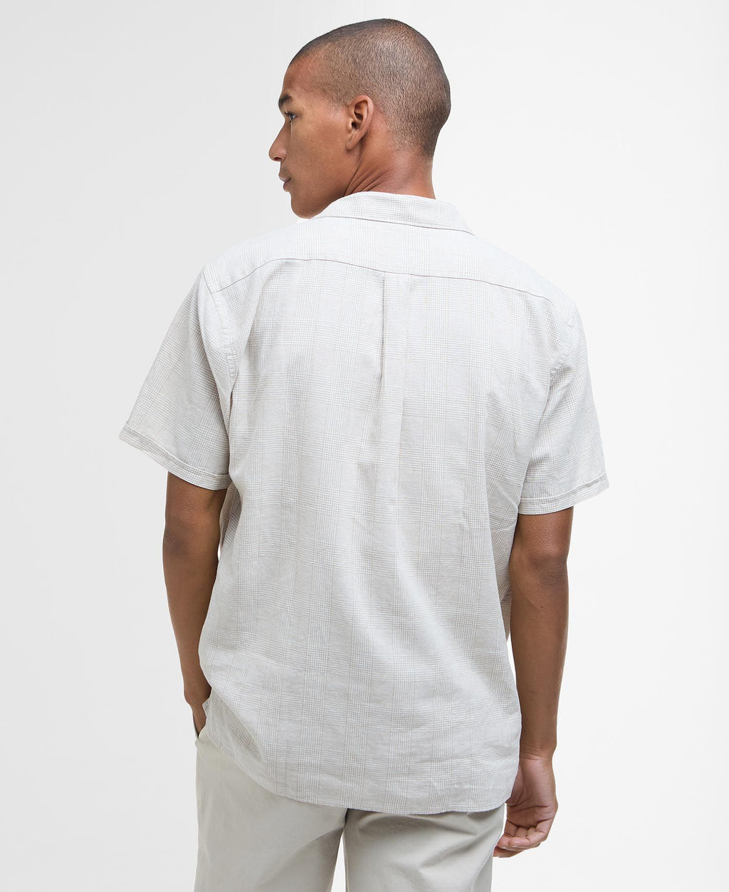 Hemden korte mouw grijs Barbour