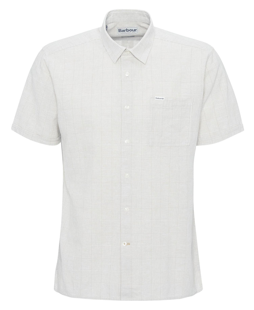 Hemden korte mouw grijs Barbour