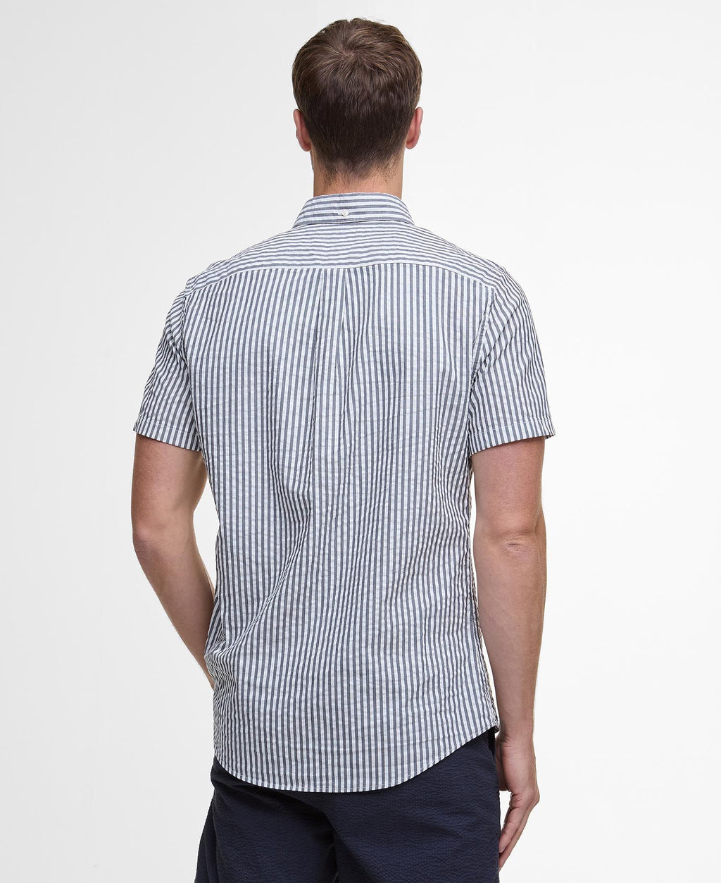 Hemden korte mouw navy Barbour