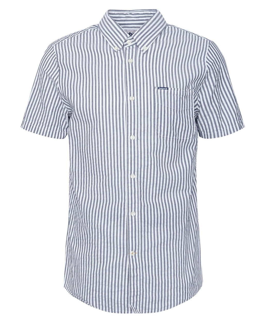 Hemden korte mouw navy Barbour