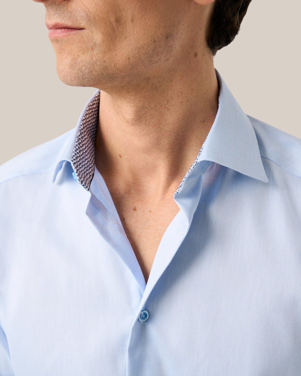 Hemden lange mouw blauw ETON SHIRT
