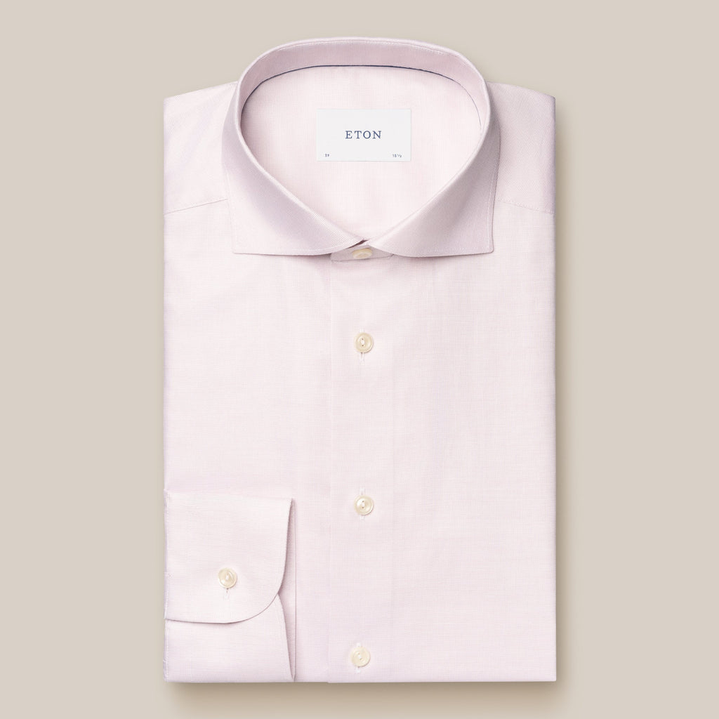 Hemden lange mouw roze ETON SHIRT
