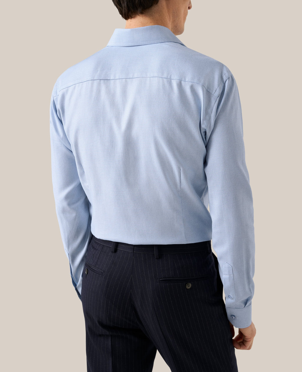 Hemden lange mouw blauw ETON SHIRT