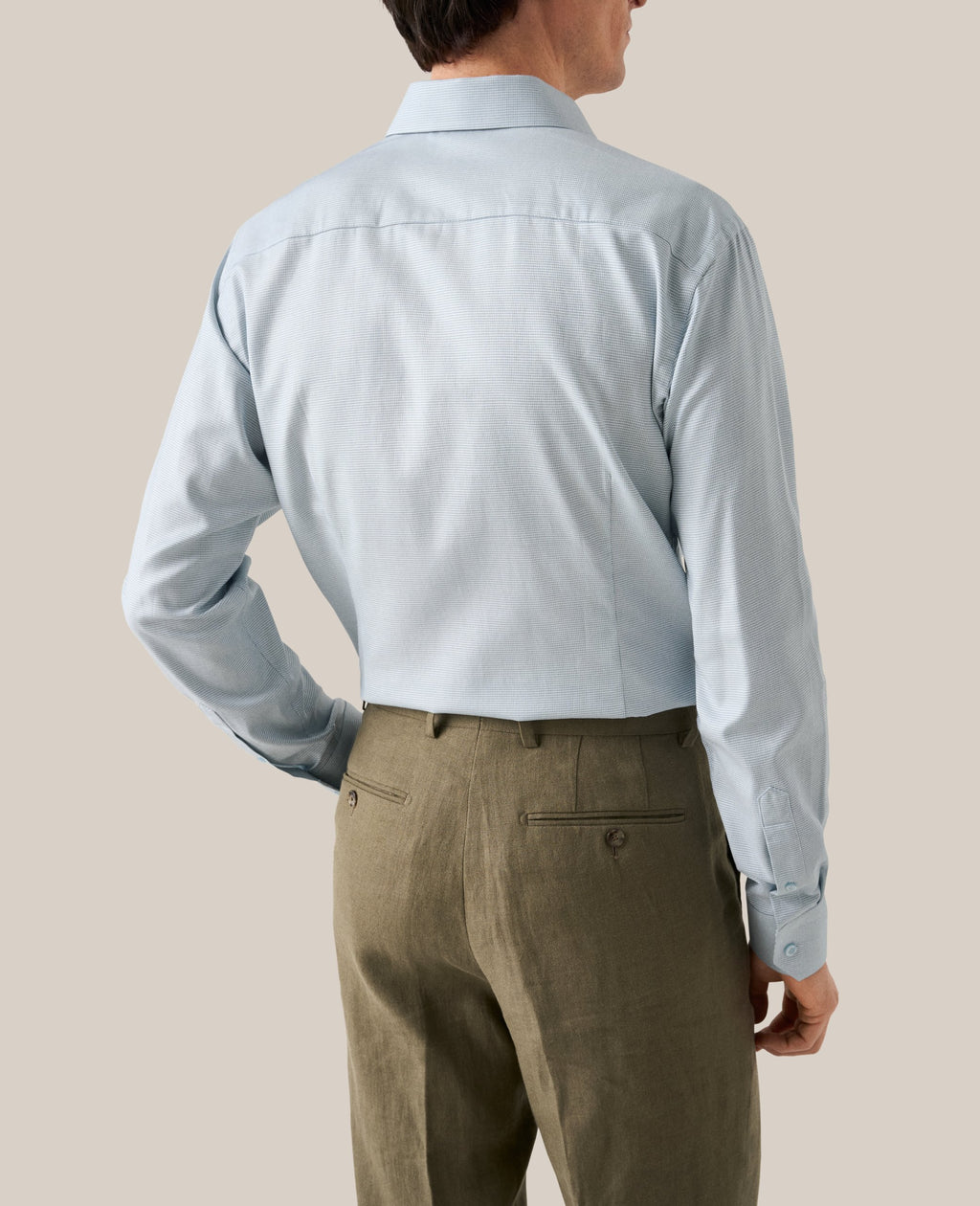 Hemden lange mouw groen ETON SHIRT