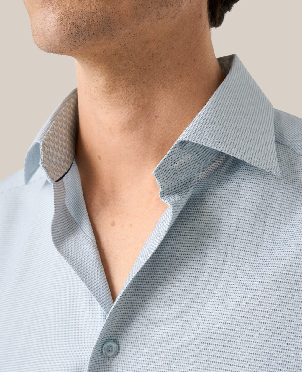 Hemden lange mouw groen ETON SHIRT