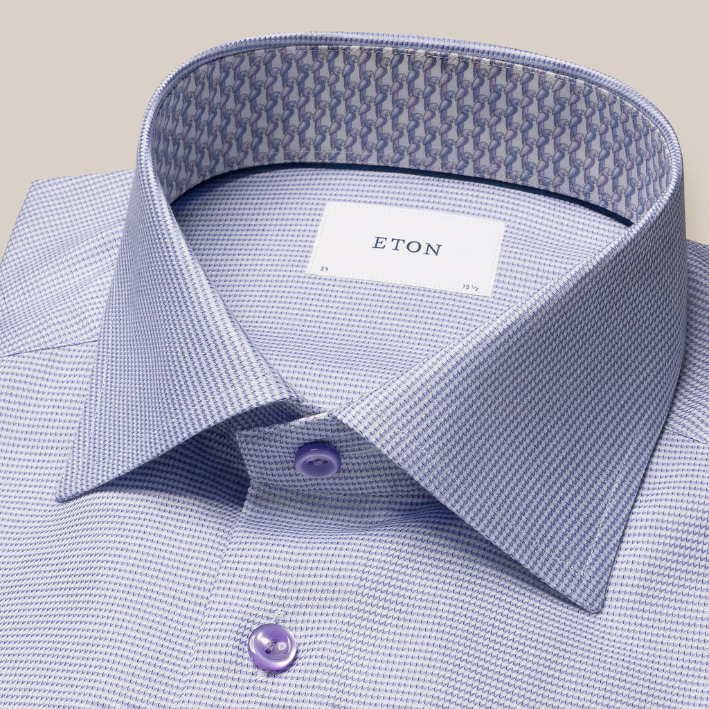 Hemden lange mouw paars ETON SHIRT