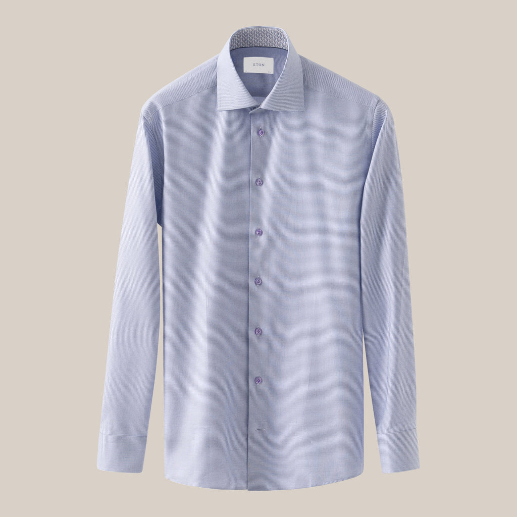 Hemden lange mouw paars ETON SHIRT