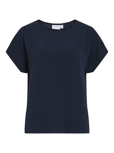 Blouses korte mouw blauw VILA