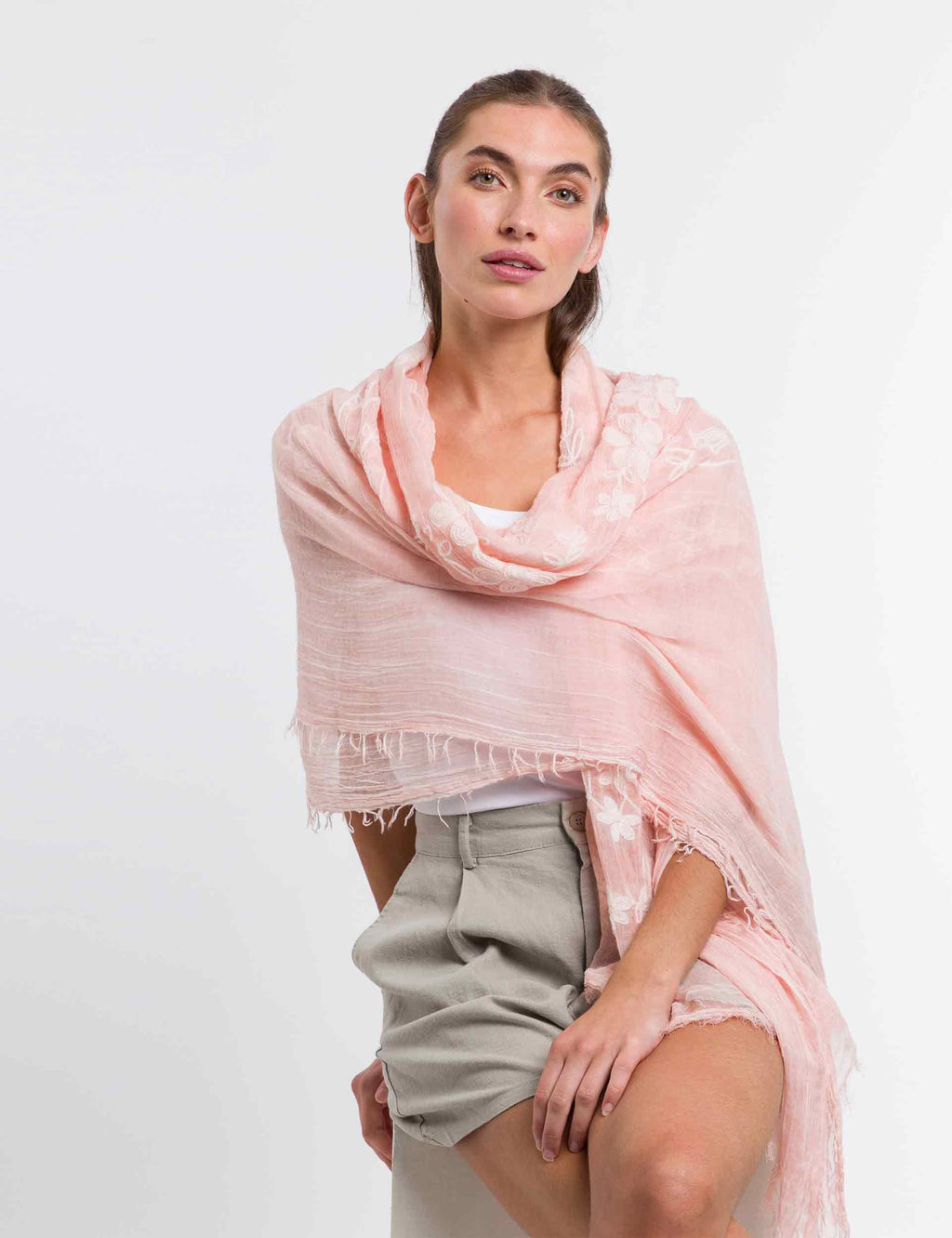 Sjaals roze Fraas
