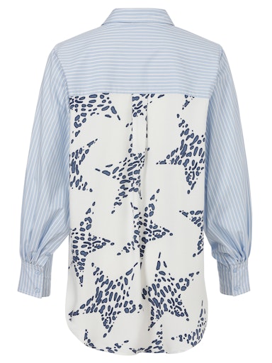 Blouses lange mouw blauw eiszeit