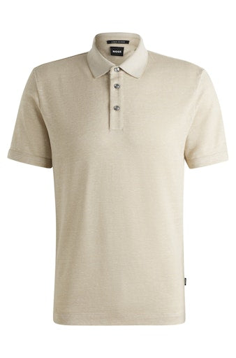 Polo's korte mouw beige Boss Men Black