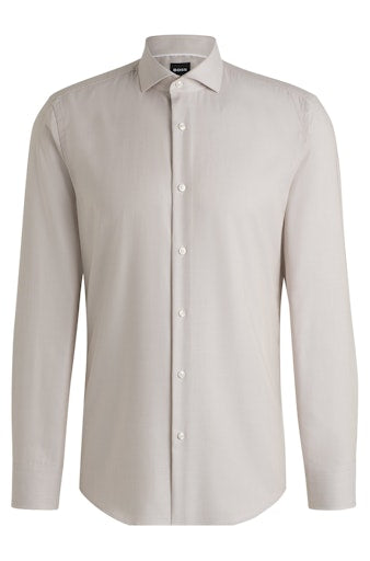 Hemden lange mouw beige Boss Men Black