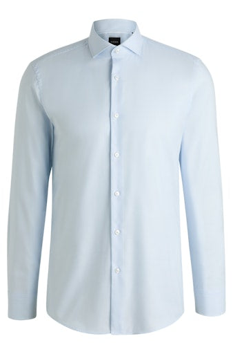 Hemden lange mouw blauw Boss Men Black